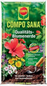 COMPO Blumenerde Sana mit Perlite für Zimmerpflanzen, Balkonpflanzen und Gartenpflanzen, 10 l - Bild 1