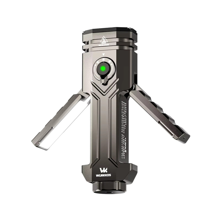 Wurkkos HD02 Klappflügel-Taschenlampe mit 3200 Lumen, magnetische LED-Taschenlampe aus Aluminium, schwarz, wiederaufladbar - Bild 7