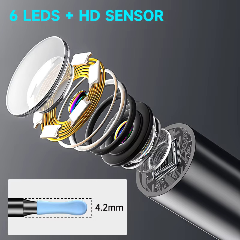 WIFI Visuelles Earpick Ohrenschmalz-Entfernungswerkzeug mit HD 1080P Kamera, Schwarz, Unisex - Bild 2