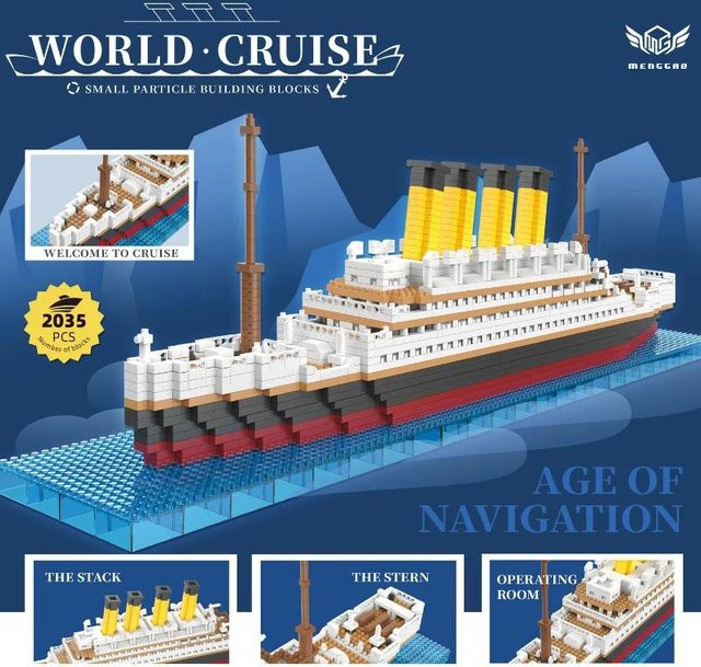 Titanic Boot Modell Bausteine, 3D Konstruktionsset, ab 14 Jahren - Bild 1