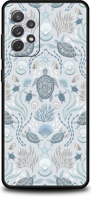 Handyhülle mit Ozean Küste Muschel und Algen Muster für Samsung Galaxy A55 A35 A15 A14 A13 A25 A54 A51 A71 A72 A73 A32 5G aus weichem TPU in Blau - Bild 1