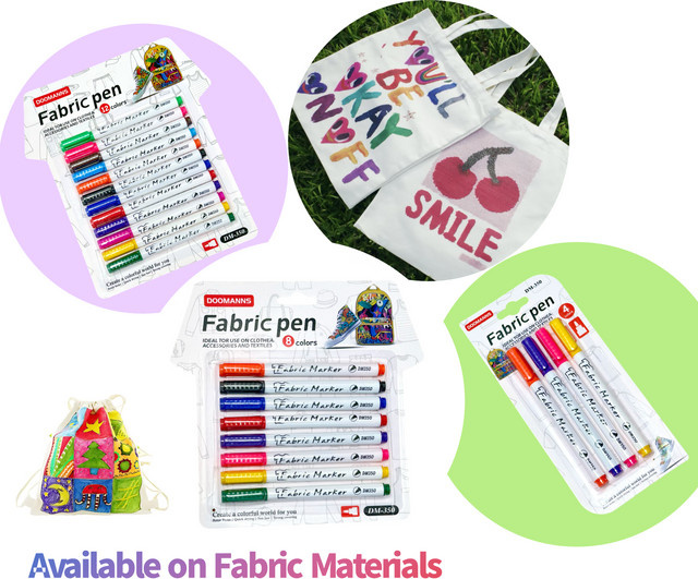 Kingspen wasserfeste Stoffmarkierungsstifte in Multicolour für DIY-Kunst, Graffiti und Textilprojekte - Bild 1