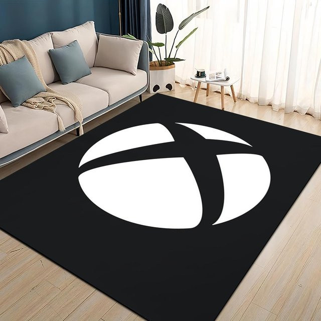 Karpetti Gaming Teppich mit Xbox Logo in Schwarz, rutschfest und waschbar, B x T: 100 x 120 cm - Bild 1