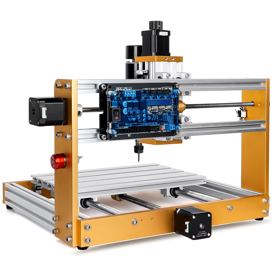 LUNYEE CNC 3018 PRO Router Graviermaschine 3-Achsen Graviergerät in Gold für DIY Holzbearbeitung B/T/H: 42,2 x 35,0 x 41,4 cm - Bild 5