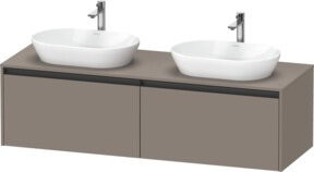 Duravit Waschtischunterschrank Ketho.2 wandhängend mit 2 Auszügen, Breite: 160 cm, Tiefe: 55 cm, Höhe: 45,9 cm - Bild 1