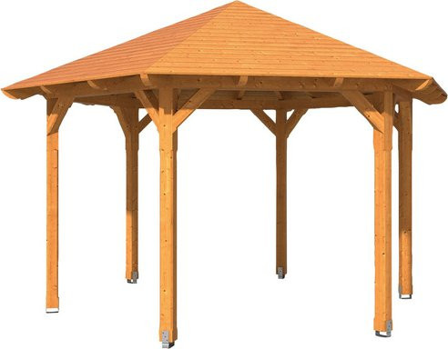 SKANHOLZ Pavillon Colmar 3 aus Douglasie Vollholz, sechseckig, beige, B/T/H: 480 x 416 x 316 cm - Bild 3