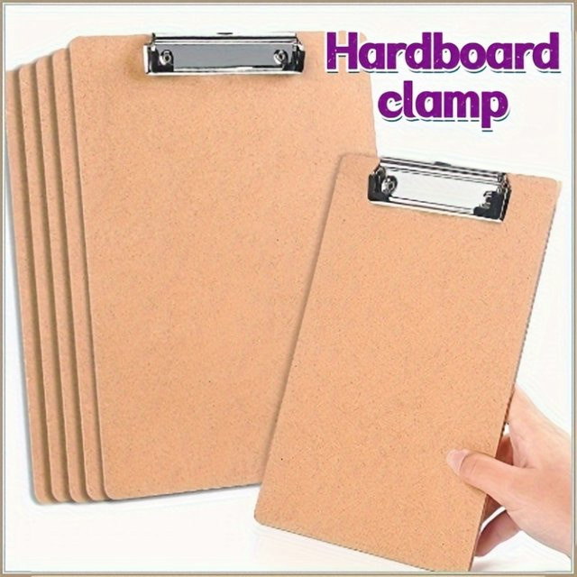 Holz-Klemmbrett-Ordner in A4 und braun für Büro und Schule - Bild 1