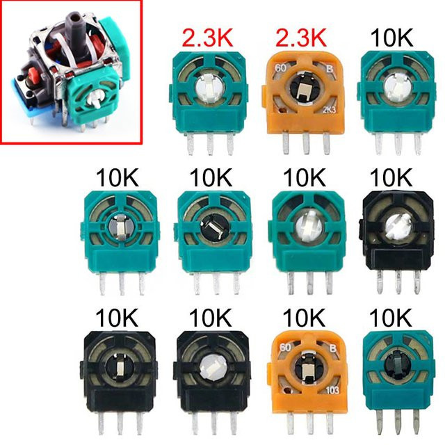 10 Stück ChengHaoRan Analog Joystick Micro Schalter und Potentiometer für PS5, PS4 und Xbox One Controller - Bild 1