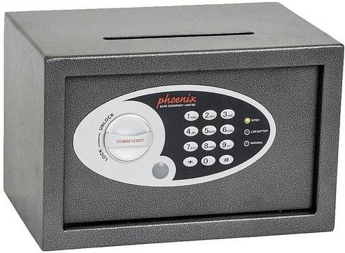 Phoenix SS0801ED VELA DEPOSIT HOME & OFFICE Tresor mit Banknoteneinwurf und Zahlenschloss in Grau - Bild 1