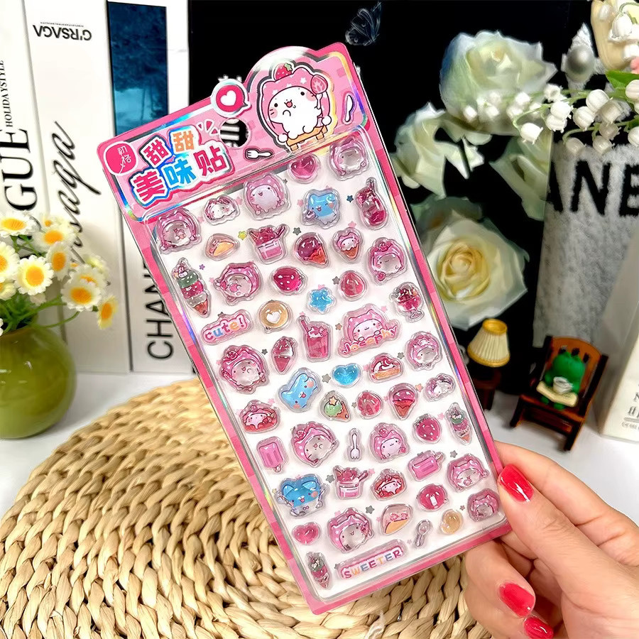 Kawaii Cartoon 3D Relief Aufkleber mit niedlichen Tieren für dein Telefon, Laptop oder Scrapbooking - Bild 2