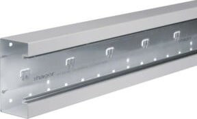 Hager Brüstungskanal Unterteil BRS6513017035 Grau, Länge: 200 cm, Breite: 13 cm - Bild 1