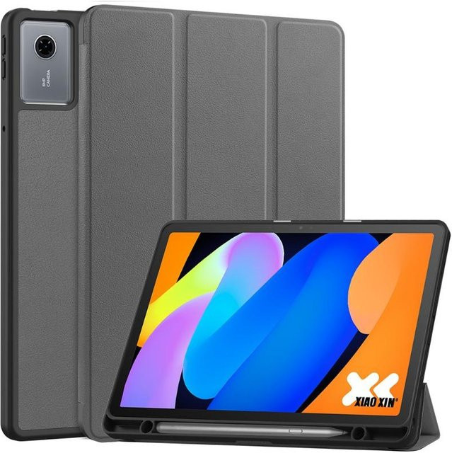 Lenovo Xiaoxin Pad 11 Hülle Idea Tab 11/K11 Gen2 Faltbare Smart-Hülle mit Stifthalter in Grau für 11 Zoll - Bild 1