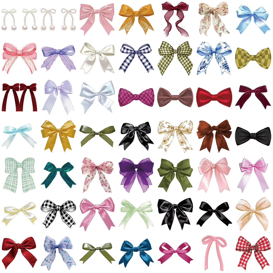 50 Stück Wasserdichte Cartoon-Doodle-Aufkleber mit Schleifen-Motiv in Multicolour für DIY-Dekoration von YourLife Store - Bild 4