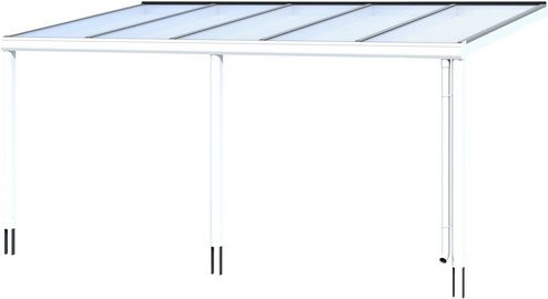 Skan Holz Terrassenüberdachung Garda aus Aluminium in Weiß mit Polycarbonat-Dach, B/T/H: 541 x 257 cm - Bild 3