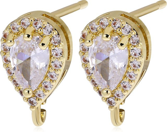 Juya Ohrringe, 18K Gold versilbert, Cz, Damen - Bild 1