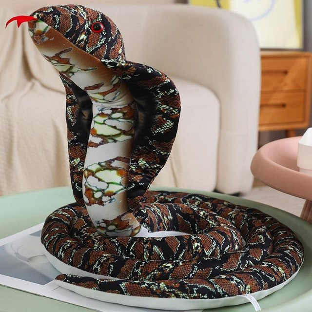 Yiran Health & Beauty Burmesischer Python Plüschtier, Riesige Kobra - Bild 1