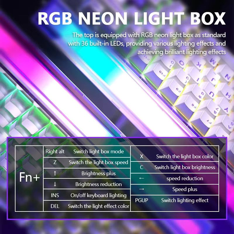 AULA HERO84 HE Mechanische Gaming Tastatur mit RGB und Magnetschaltern in Weiß - Bild 4