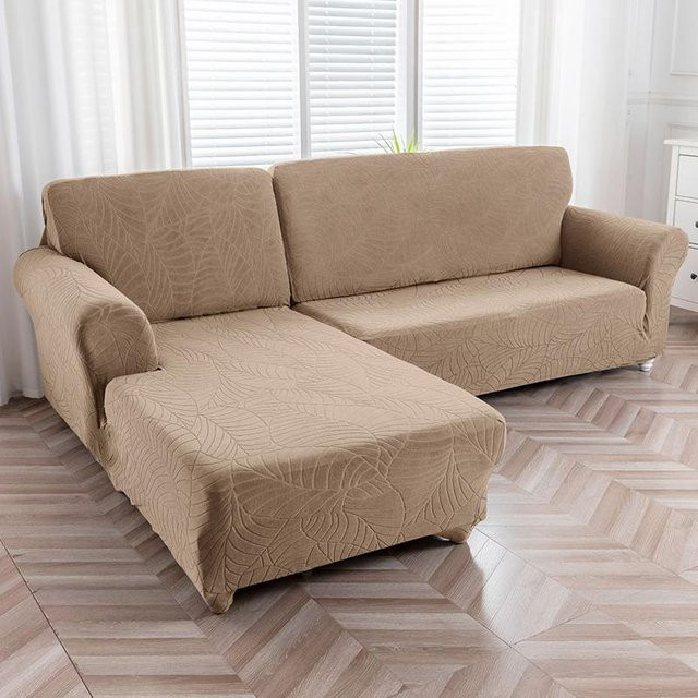 Wasserdichter Jacquard Sofabezug von Yiran bag in Beige mit floralem Design für 2-Sitzer, Breite: 145-185 cm - Bild 1