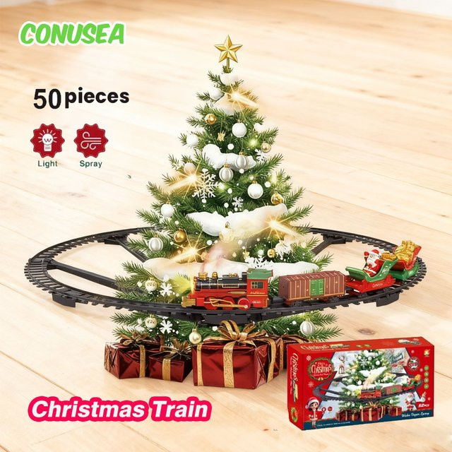CONUSEA Elektrische Weihnachten Zug Track Spielzeug, mit Musik - Bild 1