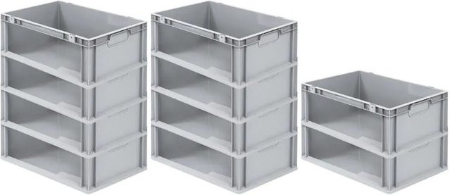 PROREGAL SparSet 10x Eurobox NextGen Store Eurobehälter Transportbox Grau H x B x T: 22 x 40 x 60 cm - Bild 1