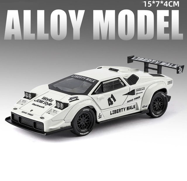 Linyi toy car Countach Lbwk Lp500S Automodell, 1:32, mit Licht und Geräusch, ab 14 Jahren - Bild 1