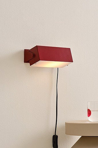 Jotex ARCACHON MINI Wandlampe in Rot, verstellbare Metall-Nachtleuchte für Kinderzimmer mit E14 Fassung - Bild 1