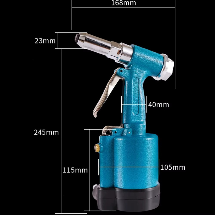 XMSJ Pneumatische Nietpistole in Blau für industrielle Blindnietarbeiten an Fenstern und Türen - Bild 3