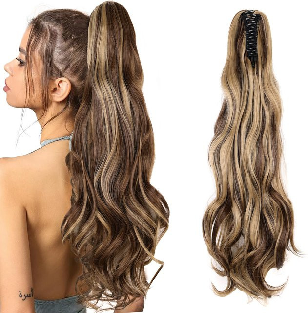 JIAMEISI Synthetische Krallen-Pferdeschwanz-Extensions, gewellt, Damen - Bild 1