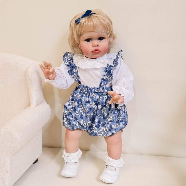 NPK Ellie Kleinkind-Puppe Prinzessin, Mädchen, 22 Zoll, Lebensecht Reborn - Bild 1