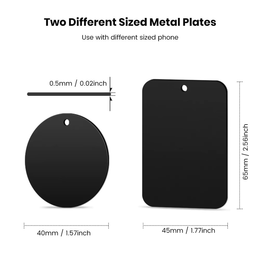 TOPK Universal-Metallplatte für magnetische Kfz-Telefonhalterungen, 4er-Pack, Schwarz - Bild 5