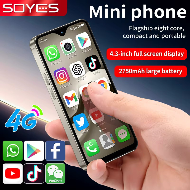 SOYES F9 Max 4G Mini-Smartphone mit 4,3 Zoll Android 12, 6 GB RAM, 128 GB Speicher, Octa-Core, 2750 mAh Akku und Typ-C OTG - Bild 2