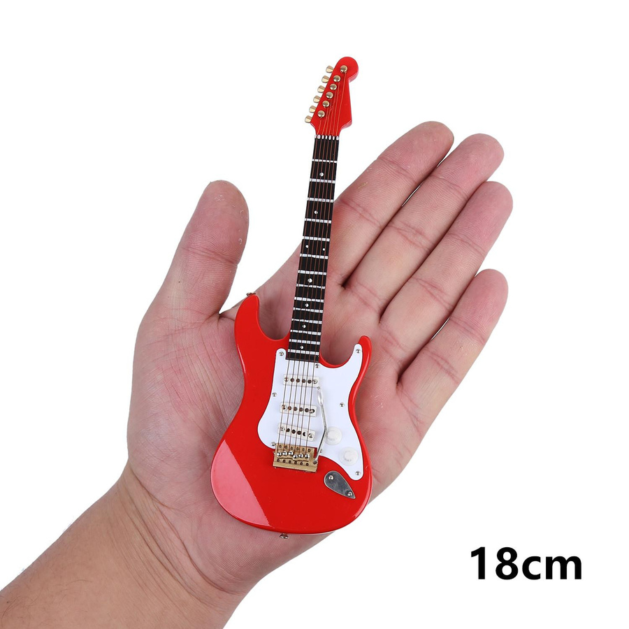 Yiran Furniture Mini-E-Gitarre Musikinstrument aus Holz mit Etui Set - Bild 2