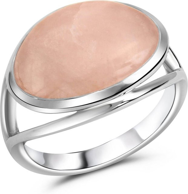 Celesta Ring 925 Silber, rhodiniert, Rosenquarz, Damen - Bild 1