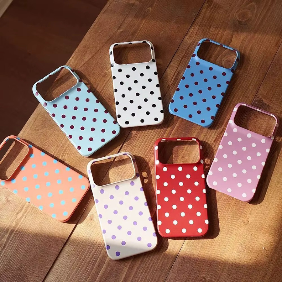 Clmj Handyhülle mit Polka-Dot Design und glänzender Folie für iPhone 11 bis iPhone 17 Pro Max, Multicolor - Bild 2