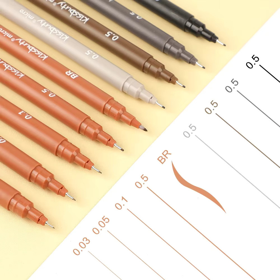 Augival Mikrostift-Fineliner Set mit farbiger Pigment-Tinte, 5 Stück Multiliner zum Skizzieren und Zeichnen - Bild 2