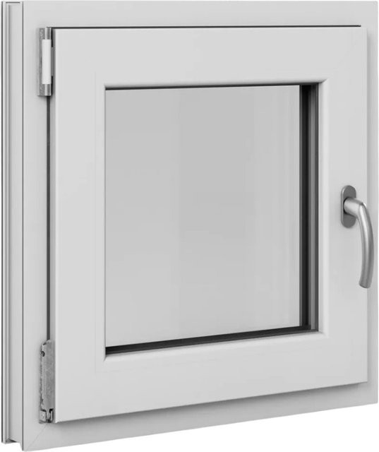 Roro Fenster Basic Kunststoff-Profil Weiß B: 60 cm, H: 60 cm, T: 70 cm, DIN L, Drehen-Kipp-Funktion - Bild 1
