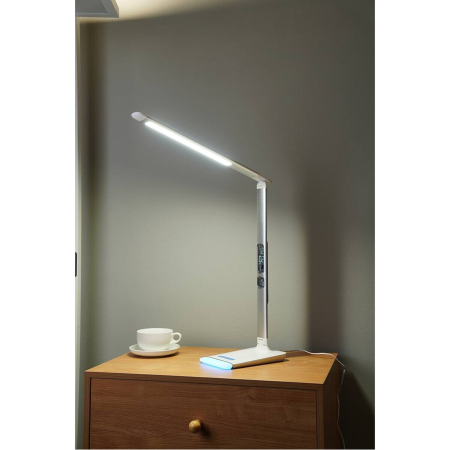 POCOline Schreibtischleuchte Apollo LED dimmbar in Silber und Weiß, Höhe: 52 cm - Bild 3