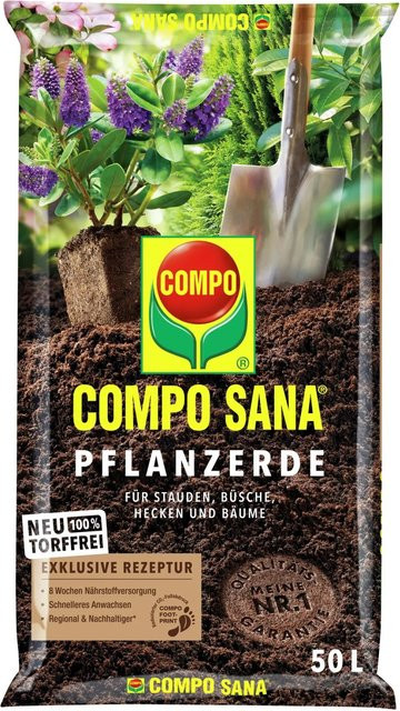 Compo Sana Torffreie Pflanzerde für Stauden, Gehölze, Hecken und Gartenpflanzen - Bild 1