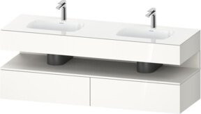 Duravit Qatego Einbauwaschtisch-Möbel-Set in matt Weiß, B/T/H: 160 x 55 x 60 cm - Bild 1
