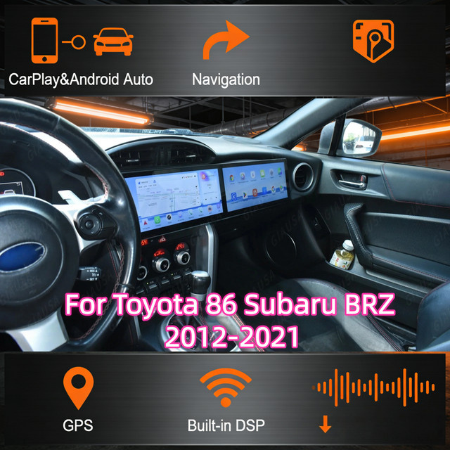 YANFU Android 13 Autoradio mit 12,3 Zoll Touchscreen, GPS und Carplay Multimedia Stereo Player für Toyota 86 und Subaru BRZ (2012-2021), Schwarz - Bild 1