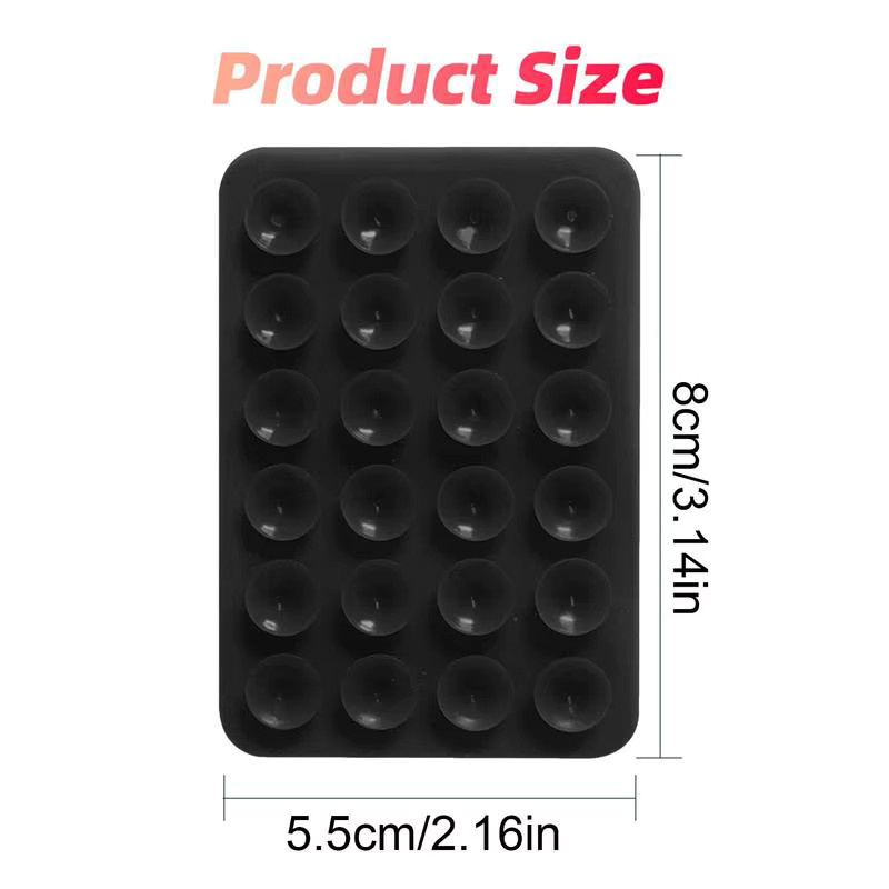Multifunktionale Silikon Saug-Telefonhalter Matte in Schwarz mit Anti-Slip Saugnapf zur Wandmontage - Bild 6