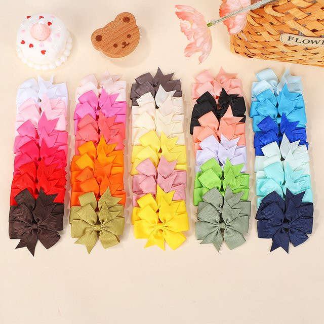 BABY BOWS Haar Clips mit Schleifen, 30/40 Stück, Kinder - Bild 1