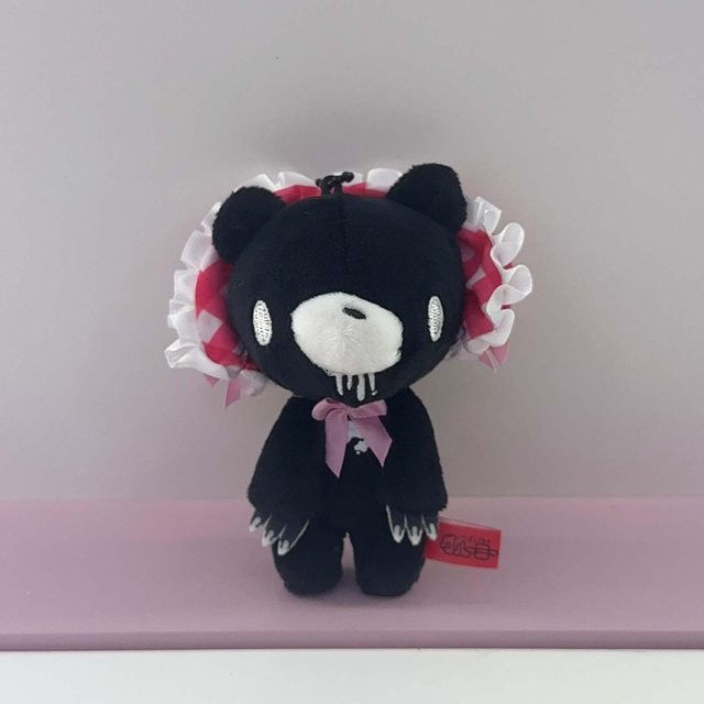 Yiran toy Bären-Kopfschmuck-Plüschtier-Schlüsselanhänger, 10cm, Schwarz - Bild 1