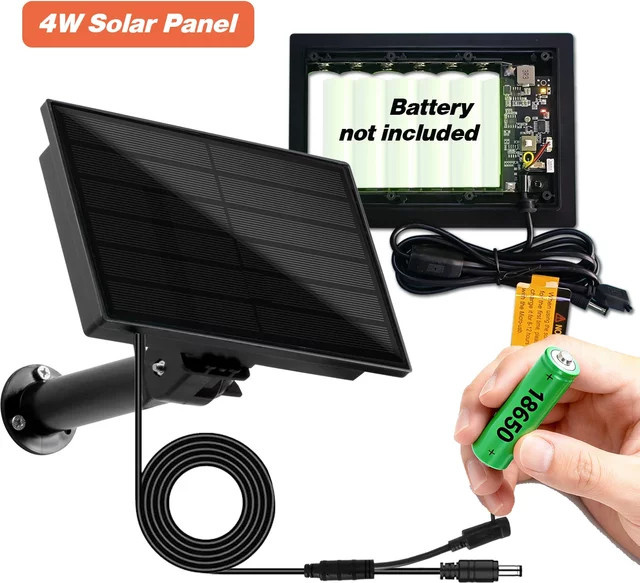 iXSolarleap Solarpanel IP66 wasserdicht 12 V in Schwarz zur Stromversorgung von Gartenbeleuchtung oder Flutlicht mit 18650-Batterie-Installation - Bild 1