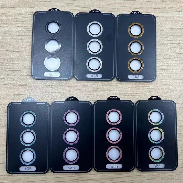 Gold Glitzer Kameraschutz aus gehärtetem Glas für Samsung Galaxy S25 Ultra S24 S23 Plus S22 Ultra 5G - Bild 1