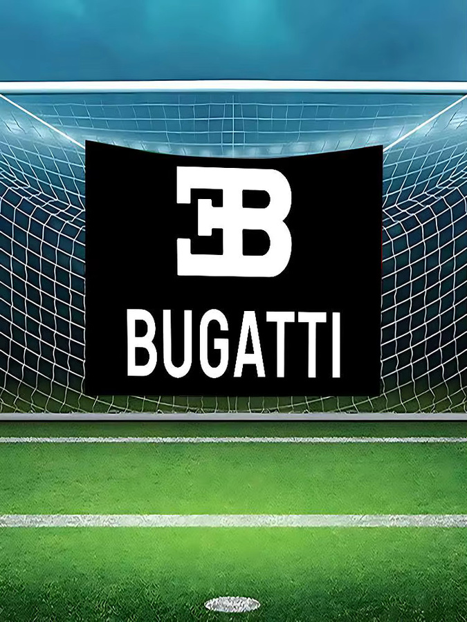 B-Bugatti Wandteppich Flagge als Outdoor Banner und Garagen Dekoration in Schwarz B/H: 70 x 50 cm - Bild 4