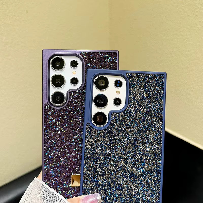 Luxuriöse Glitzer-Handyhülle mit Diamant- und Strass-Effekt für Samsung Galaxy S26 S24 S23 Plus Ultra in Grün, stoßfeste Rückenschutzabdeckung - Bild 1