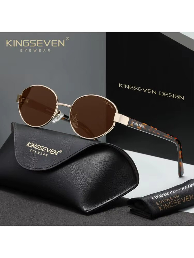 KINGSEVEN Sonnenbrille, oval, Vollrand, polarisiert, Unisex - Bild 4