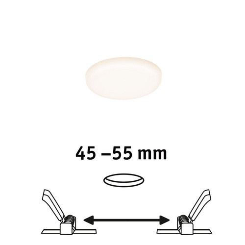 Paulmann Veluna VariFit LED-Einbauleuchte rund, Weiß, Durchmesser: 7,5 cm - Bild 2