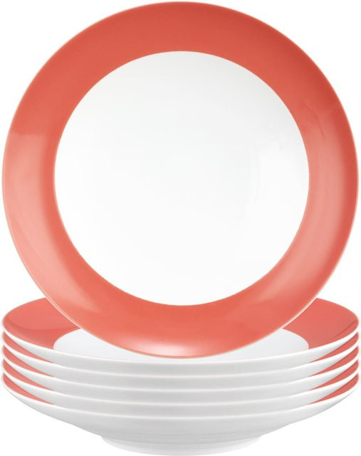 Seltmann Weiden Suppenteller Liberty Pure Colors Orange 6er Set Durchmesser: 23,5 cm - Bild 1